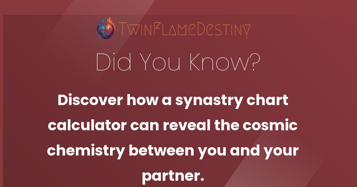 Synastry Chart Calculator: Study Your Twin Flame Bond (2025)